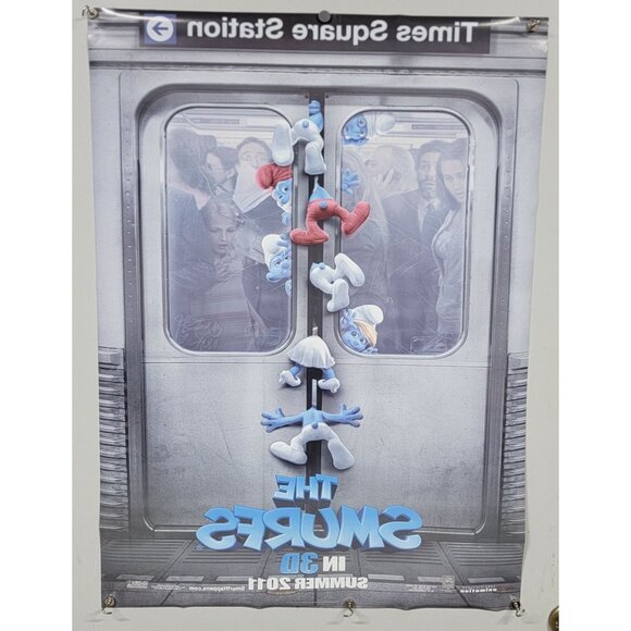 THE SMURFS Movie Poster Double Sided Original 27x40 - Picture 2 of 9
